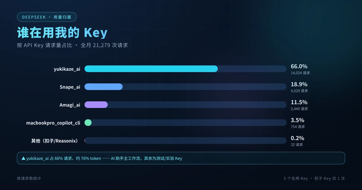 API Key 用量分布